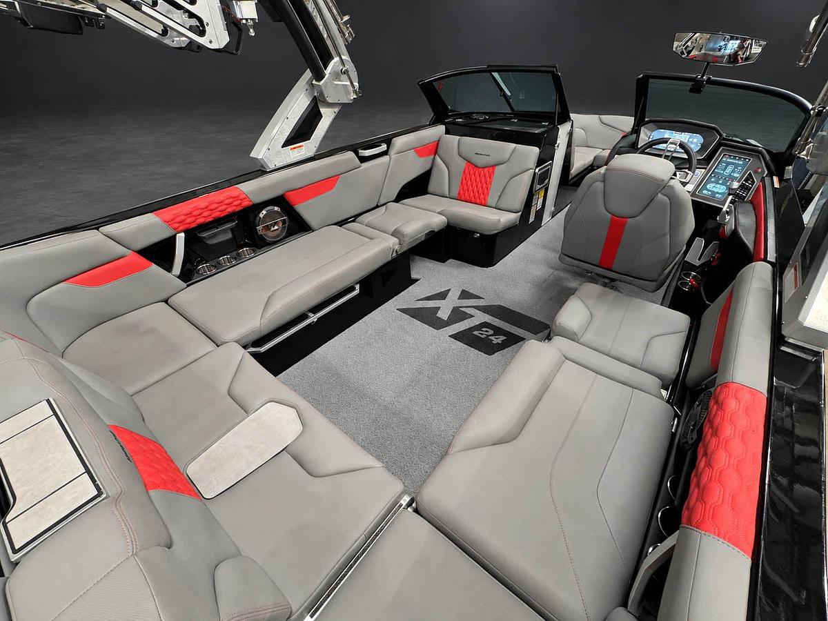 Used 2022 Mastercraft XT24 in red w/ GRAY interior