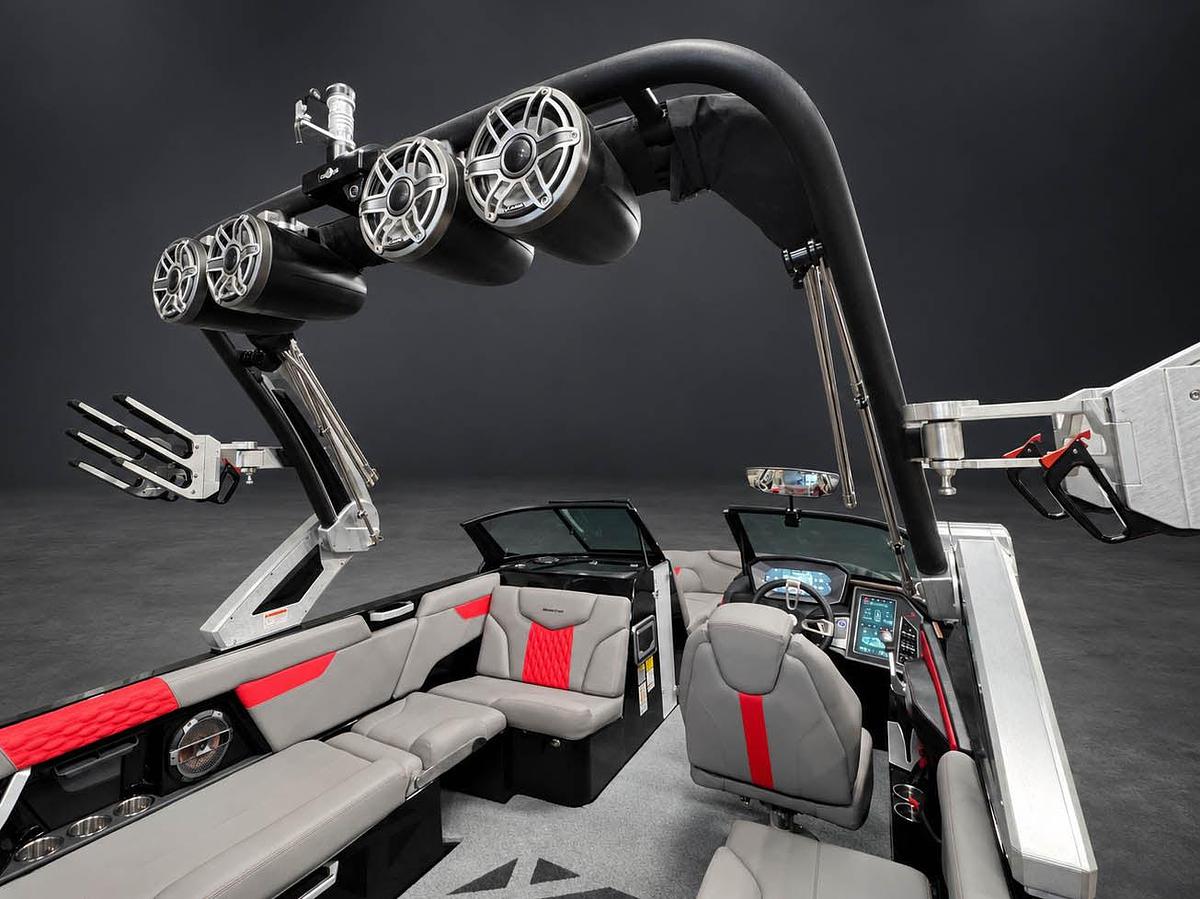Used 2022 Mastercraft XT24 in red w/ GRAY interior