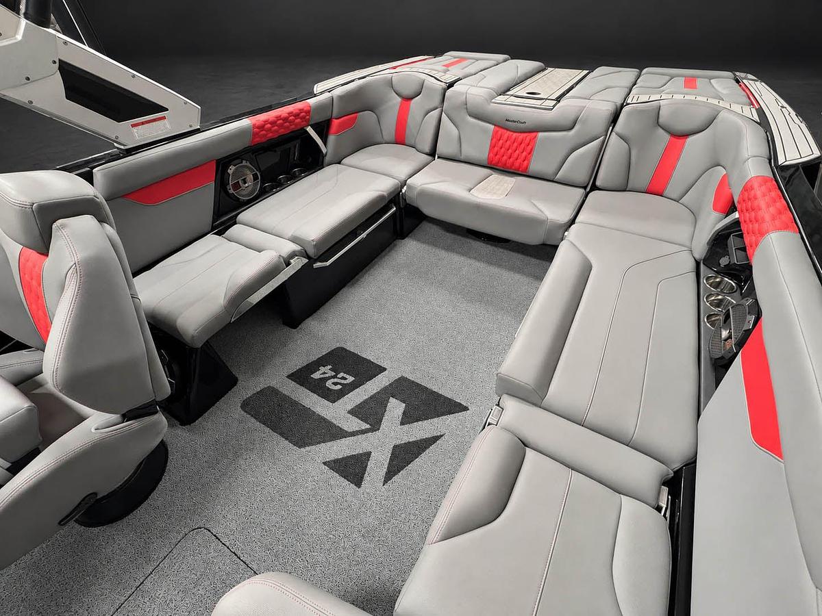 Used 2022 Mastercraft XT24 in red w/ GRAY interior