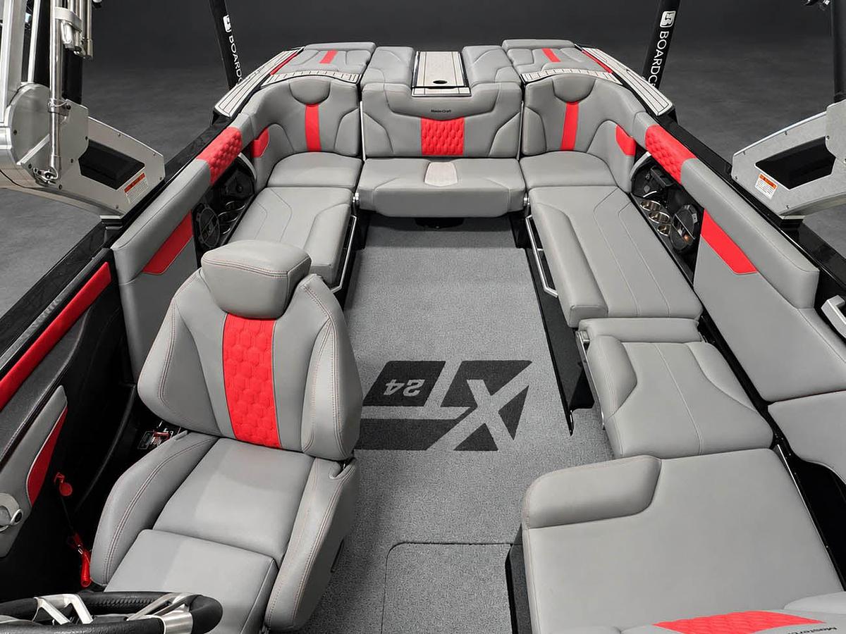 Used 2022 Mastercraft XT24 in red w/ GRAY interior