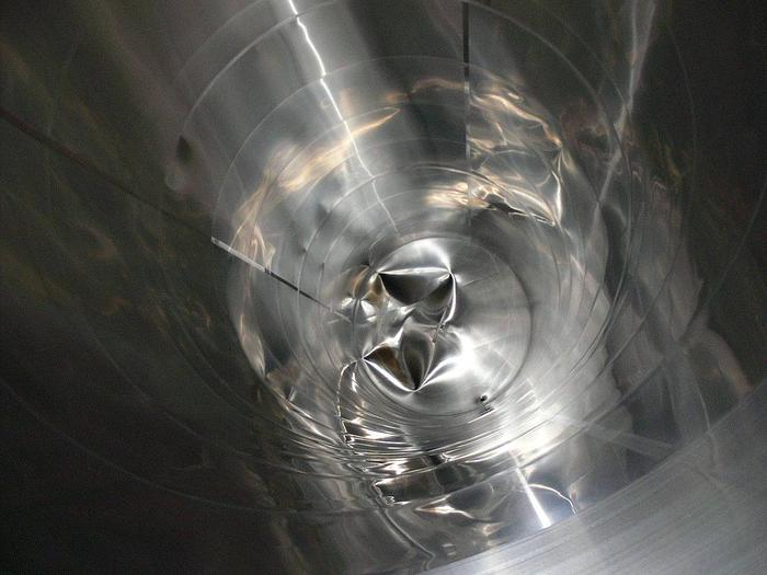 Used 40000 Gallon Stainless Steel Jacketed Tank w/ Agitator Spray Ball