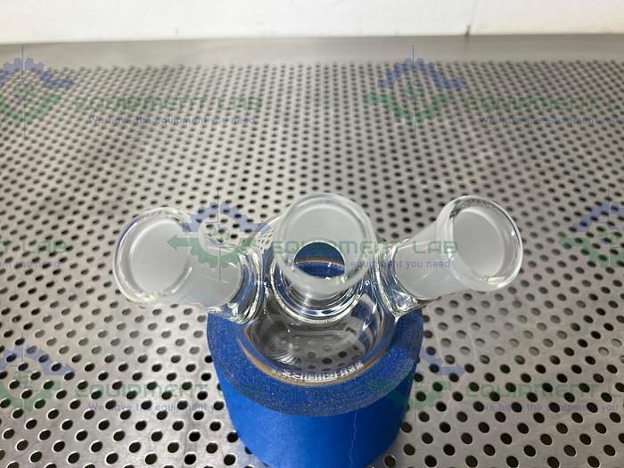 Chemglass  CG-1524-03 250mL Round Bottom Heavy Wall Flask 24/40 3-Neck Angled 20°