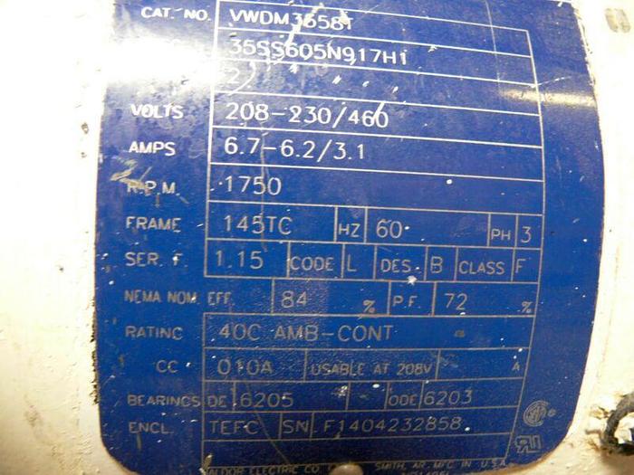 Used Randolph Peristaltic Hose Pump Model 880 w/ Baldor VWDM3558T Washdown Motor