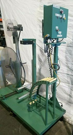 Used Motorized Stock Reel with paper Inter-leaf Material Feed Press Side Stamping