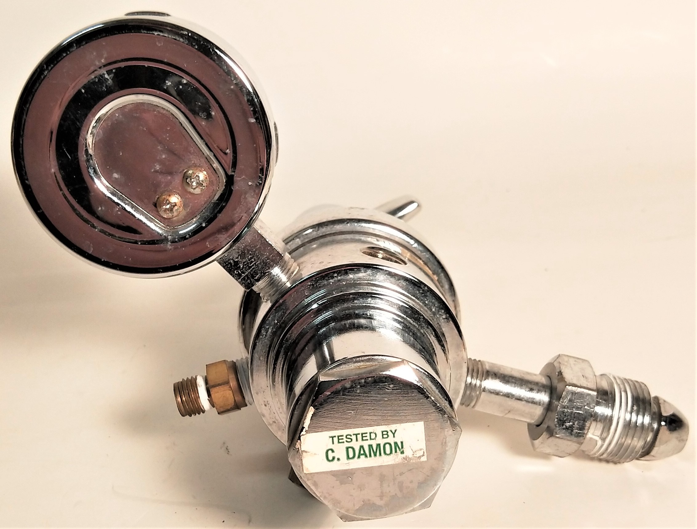 Used Oxweld Trimline R-77 75-580 Dual Stage Stainless-Steel Regulator - CGA 580