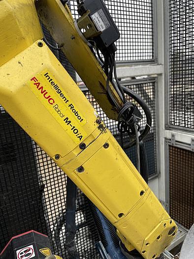 Used 2008 FANUC M10iA DUAL ARM ROBOTIC FOAM CELL WITH A/B SIDED INDEX TABE/ COULD CONVERT TO WELD CELL