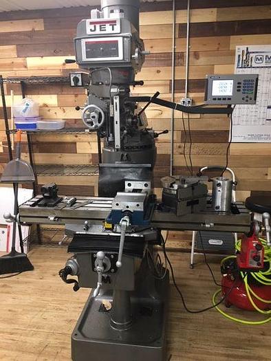 Jet JET 690125 JTM-4VS MILL, ACU-RITE 200S DRO, X Y-AXIS POWERFEED