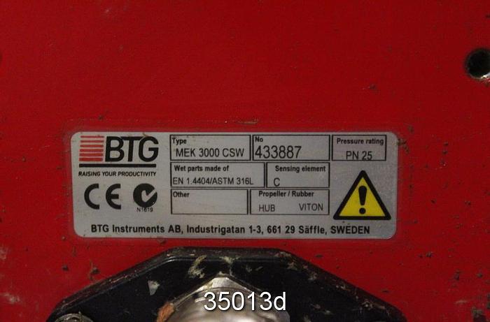 Used BTG MEK-3000 TwinTorque Consistency Transmitter, CPM Communication Platform #35013