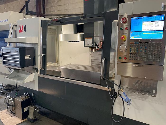 Used 50"X, 20"Y, 25"Z, HAAS VF-4, 2015, CNC VERTICAL MACHINING CENTER