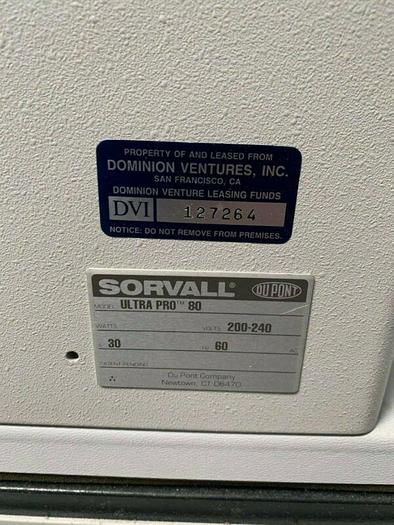 Used Sorvall Dupont Ultra Pro 80 Digital Refrigerated Centrifuge 200-240V Max RPM 80K