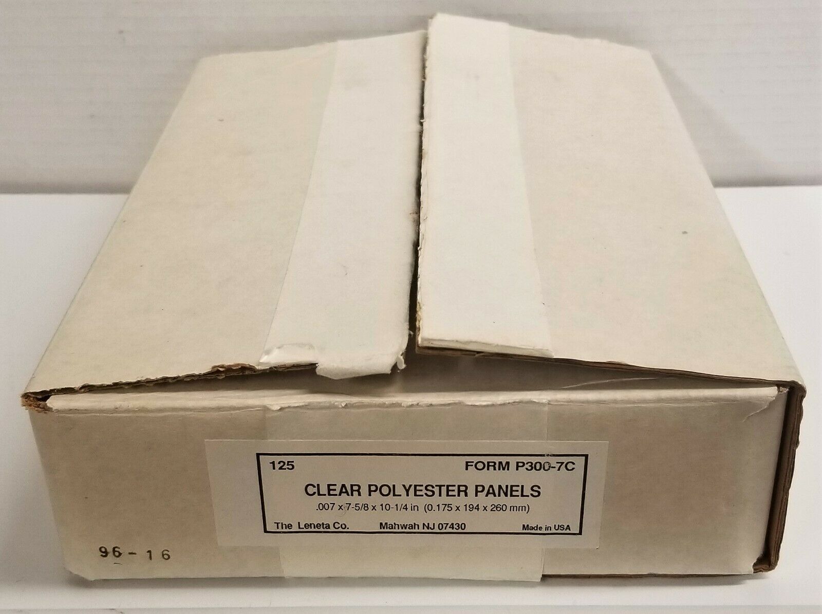 New open box Leneta P300-7C Clear Film (Box of 125)