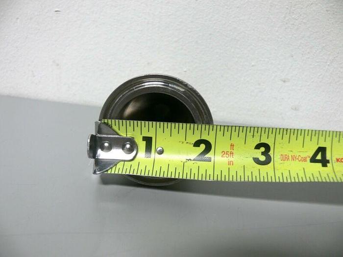 Used 316L Stainless Steel 1" to 2" OD Tapered Sanitary Fitting Converter Adapter