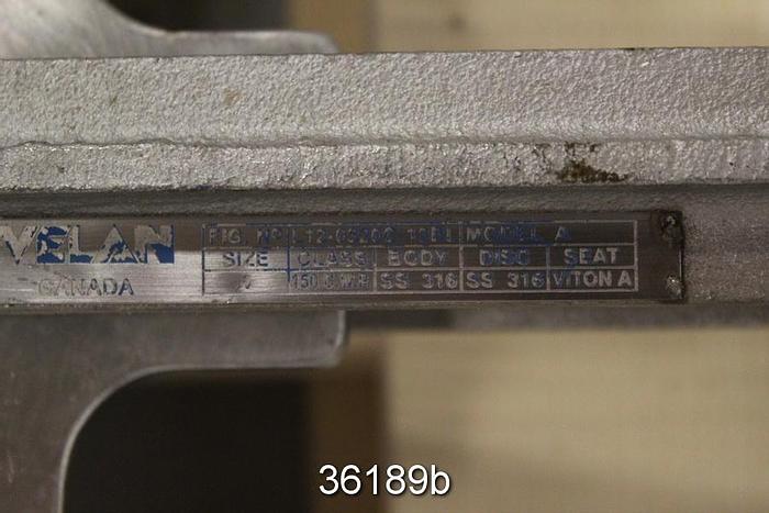 Used Velan 4" Hand Operated Knife Gate Valve, L12-0320C-13BL #36189