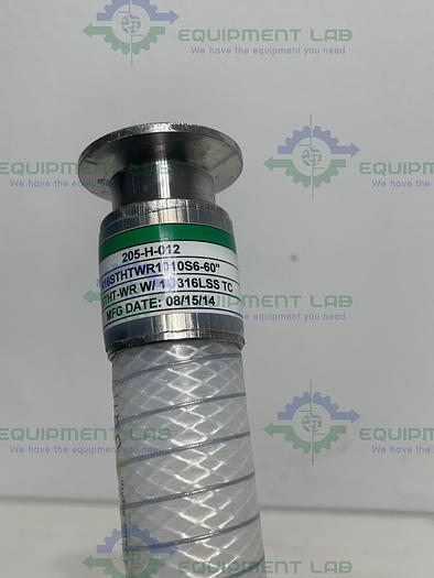 Used Sani-Tech  STHT-WR-1000 60" Silicone Hose w/ 1" Sanitary Fitting