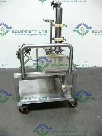 Used Sartorius HU12U71-3058M F-1748 Asepco + ITT PureFlo Filtration Skid w/ Valves