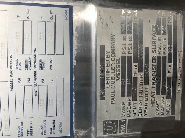 Used 6000 GALLON ALL STAINLESS STEEL HORIZONTAL INSULATED TANK