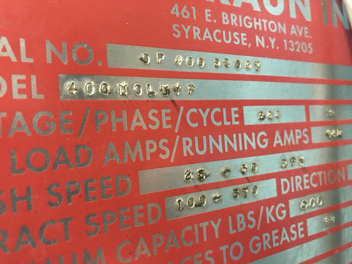 Used 1998 BRAUN 450LB OPEN POCKET