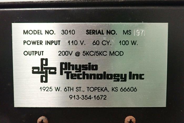 Used Physio Technology Omnistim Model 3010 Medium Frequency Current Generator
