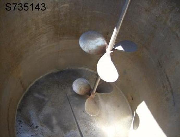 Used Tank, 840 Gallon, 316 Stainless Steel, 57" x 7', FB/OT, Agitated, 5 HP #S735143