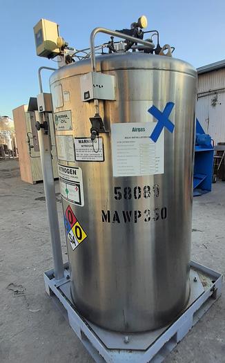 Used Tank, 279 Gallon, S/st, 350 PSI, Liquid Nitrogen #S744385