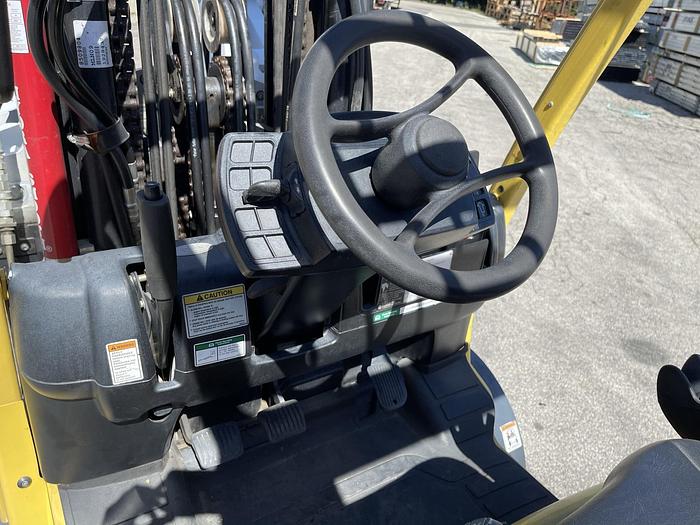 Used 10,000 POUND HYSTER MODEL S100FTBCS FORKLIFT WITH 64" DIAMETER CASCADE CLAMP