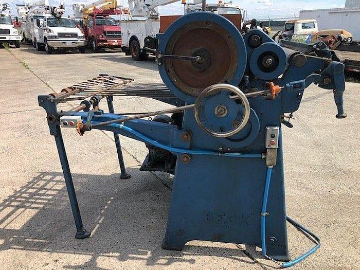 Used 36" Beck sheeter shafted unwind
