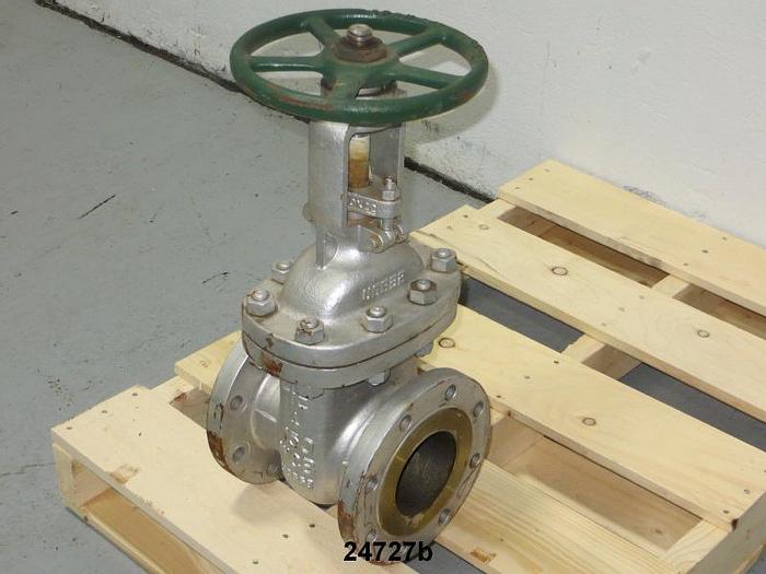 Used 4 Evergreen Valve Co 4" Steel Globe Valve, 150 Lb Flange, Body Wcb #24727
