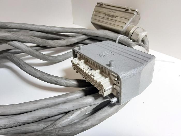 Gebraucht 8m Kabel mit 2 Industrie Steckverbinder, 24p, HTS gebraucht