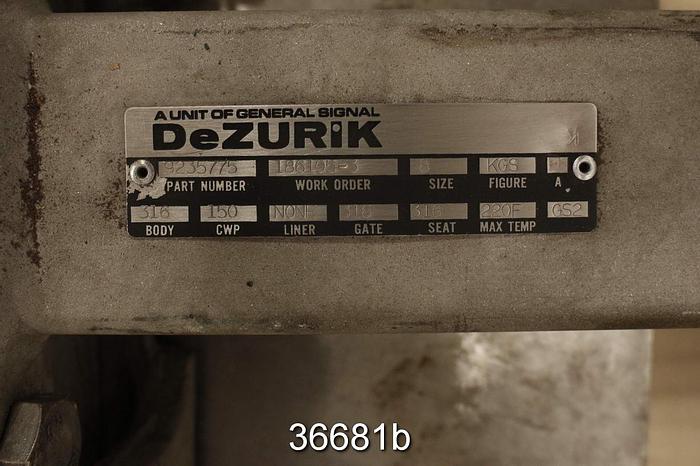 Used Dezurik Dezurik 8" Hand Operated V-Port Knife Gate Valve #36681