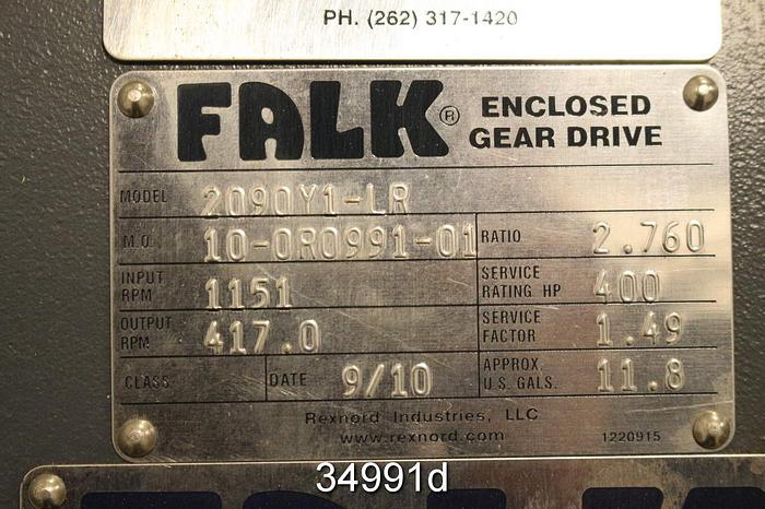 Refurbished Falk 2090Y1-LR Enclosed Gear Drive, 2.760/1 Ratio #34991