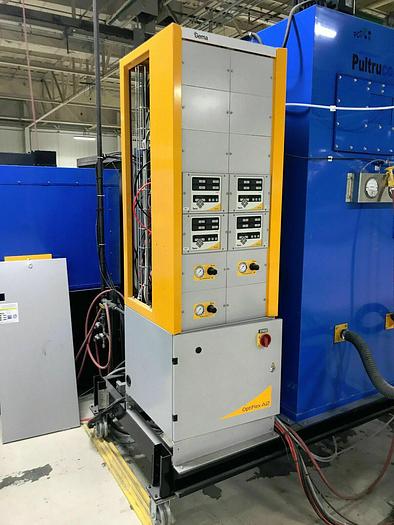 Used 2014 PCS Pultrucoater Powder Coating Solutions, Inc. Substrate Powder Coating Line