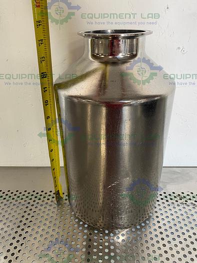 Used Eagle Stainless BTB-21 316L Stainless Steel 10 Liter Bottle w/ 4" Sanitary Fit
