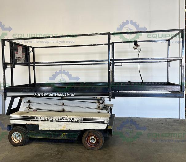 Used Lift-A-Loft  SP24-7.5 Work Platform Scissor Lift 750 Lbs Capacity 23 Ft Height