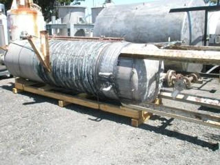 Used Tank, 525 Gallon, 316 Stainless Steel, 36" X 10', Jacketed, DT/DB, #S691964