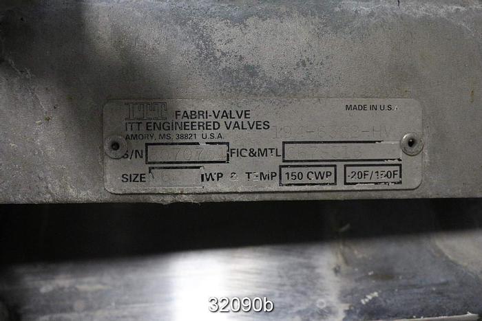 Used Fabri 6" Air Operated Knife Gate Valve #32090