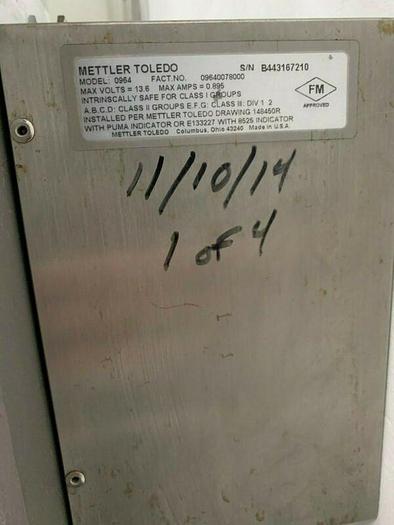 Used Mettler Toledo 2888 Stainless Steel Floor Scale 42" x 42" w/ Roll up Ramps