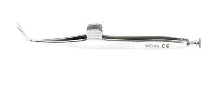 Used Ophthalmic Scissor Iris DeWecker 9mm Cutting Blade 115mm WEISS B1037M
