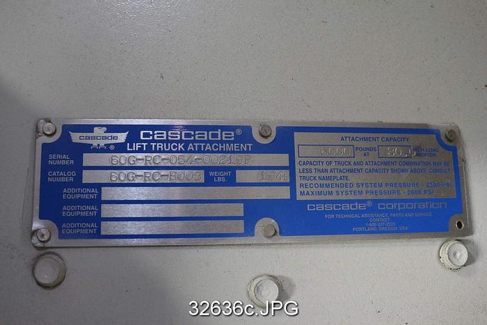 Used Cascade 60G-RC-B003 Roll Clamp #32636