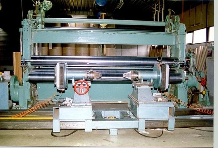 Used 142" (3.60M) GOEBEL TYPE U7 2-DRUM SLITTER REWINDER 60" UNW/41" REW (1500MM/1050MM)