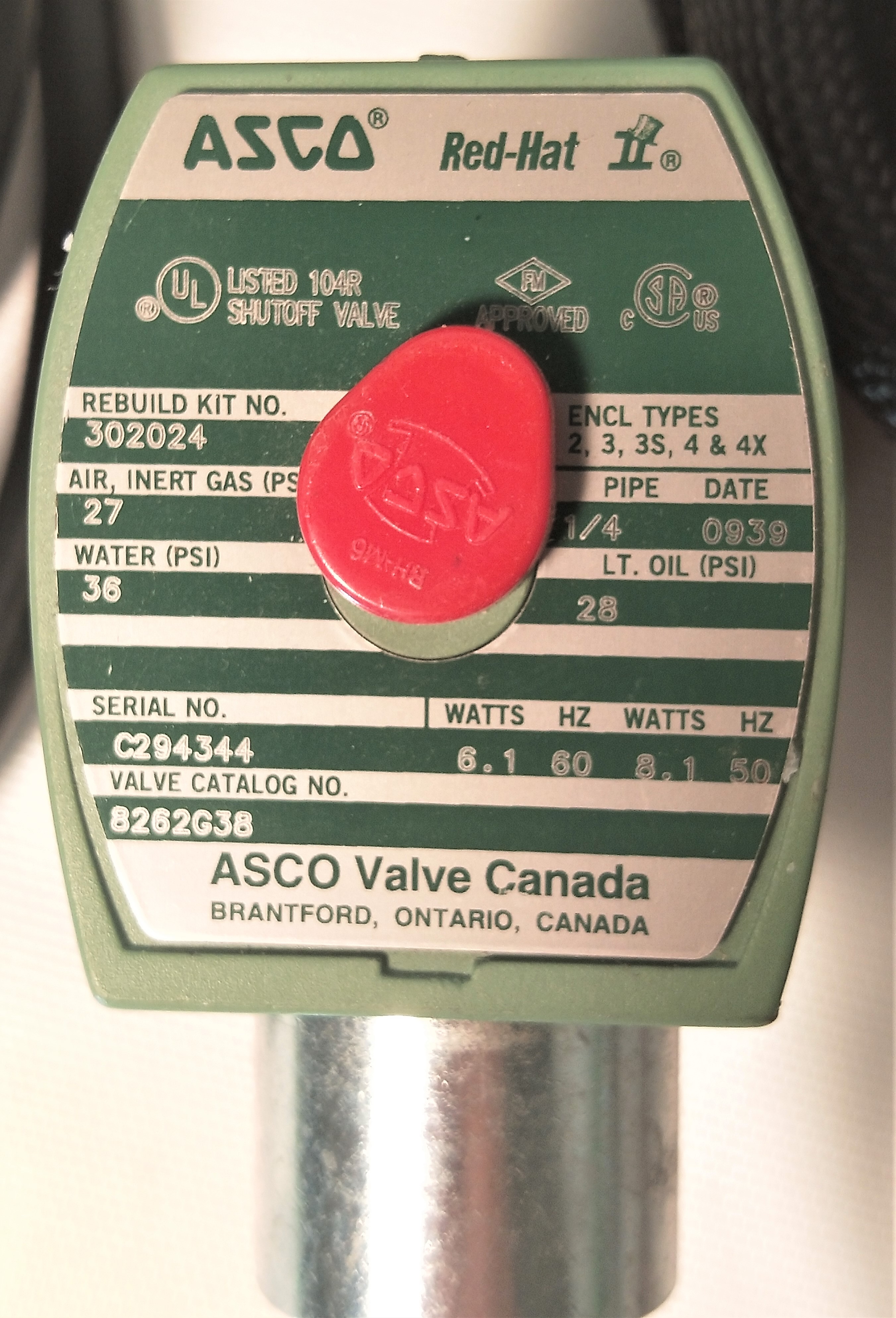 Used Treadlite II Foot Switch - Royal RBJ66L Junction Box with Macromatic Time Delay and Asco Solenoid Valve