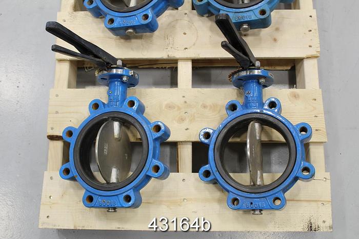 Used Max Seal Inc. 6" Hand Operated Butterfly Valves #43164