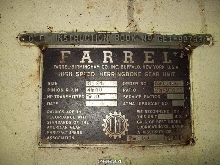 Used General Electric 7TDRY125R259 Steam Turbine Generator Set, 900 Hp, 600 Volts, 798 Amps #26634