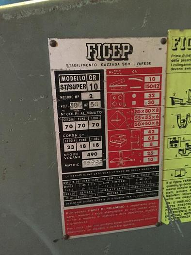 Usato PUNZONATRICE N° 1 FICEP MOD. ST / SUPER 10