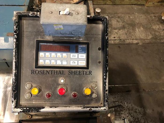 Used 36" ROSENTHAL SHEETER MISSING BATCH COUNTER