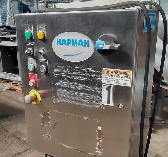 Used 4" Hapman flexible feeder on stainless mobile cart   96" discharge