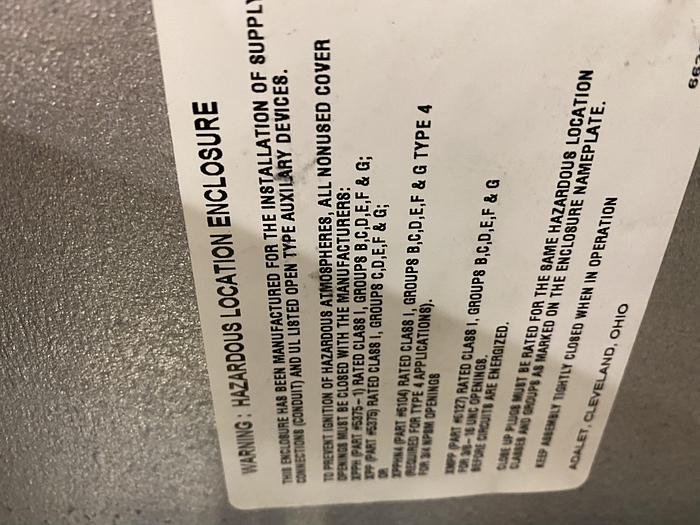 Used Adalet XCE 121806 Explosion Proof Enclosure pre-owned ....moving sale