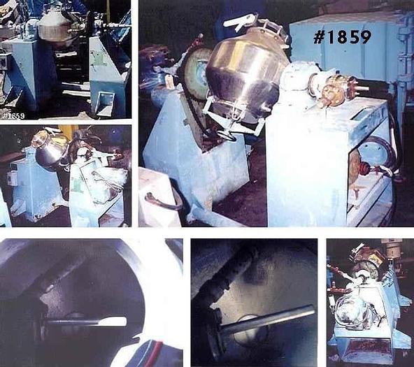 Used 1 CU. FT. KOMLINE-SANDERSON DOUBLE CONE DRYER – 304 S/S