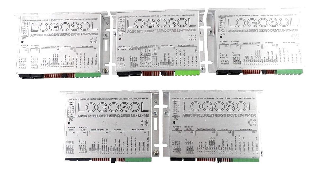 Used Logosol LS-173-1210 AC/DC Intelligent Servo Drive Lot of 5 LS-173P-1210 Working