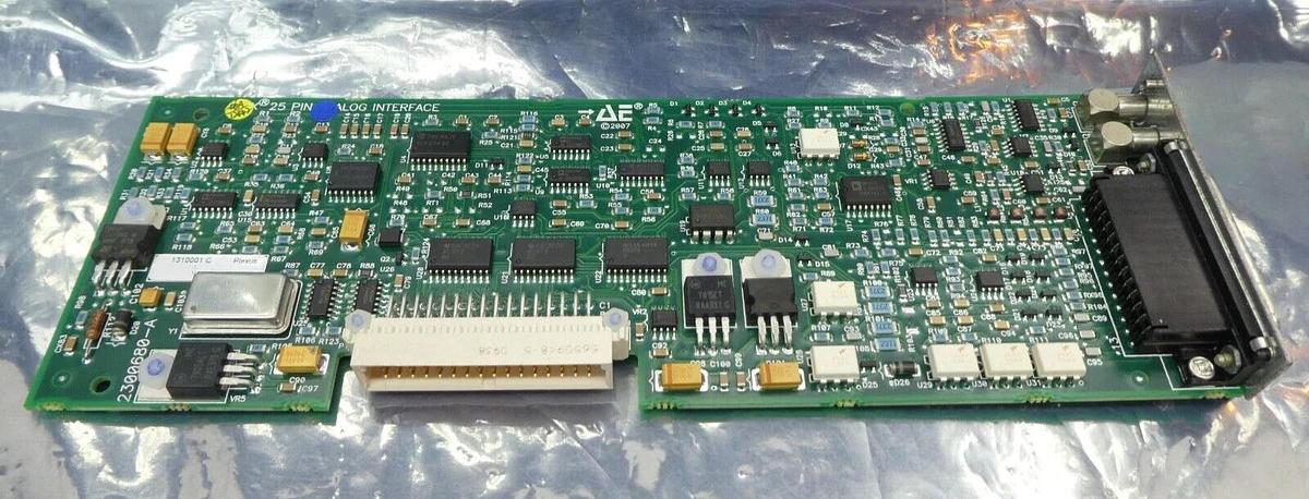 Used AE Advanced Energy 2300680-A 25 Pin Analog Interface PCB Card 1310001 Working