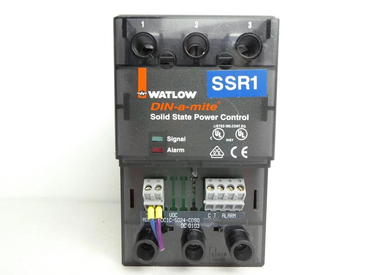 Used Watlow DIN-a-mite Power Controller DC1C-5024-C0S0 DB1C-3024-C000 Lot of 3 Used